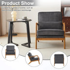 Tapicerowany fotel w stylu Mid-Century Modern