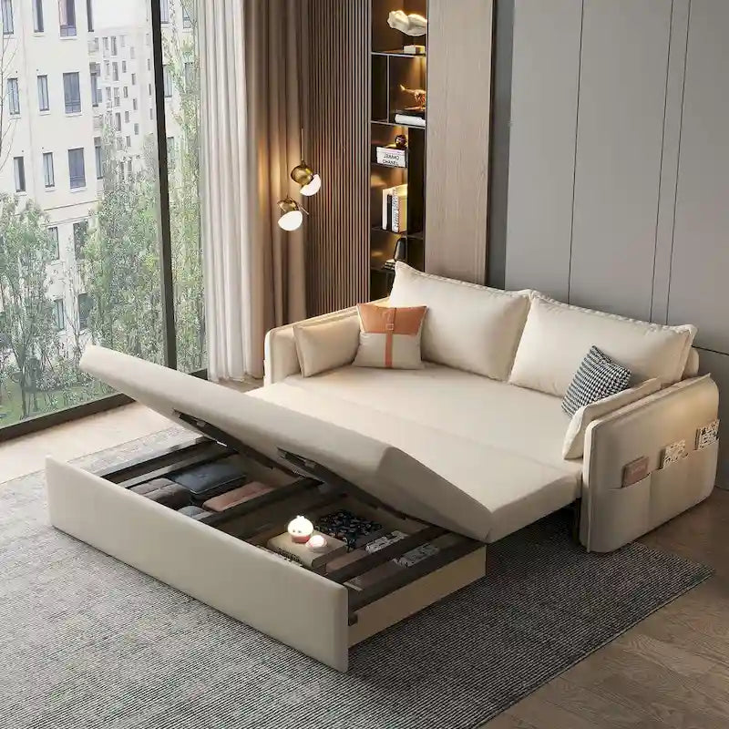JASIWAY Rozkładana sofa do spania z pojemnikiem na pościel