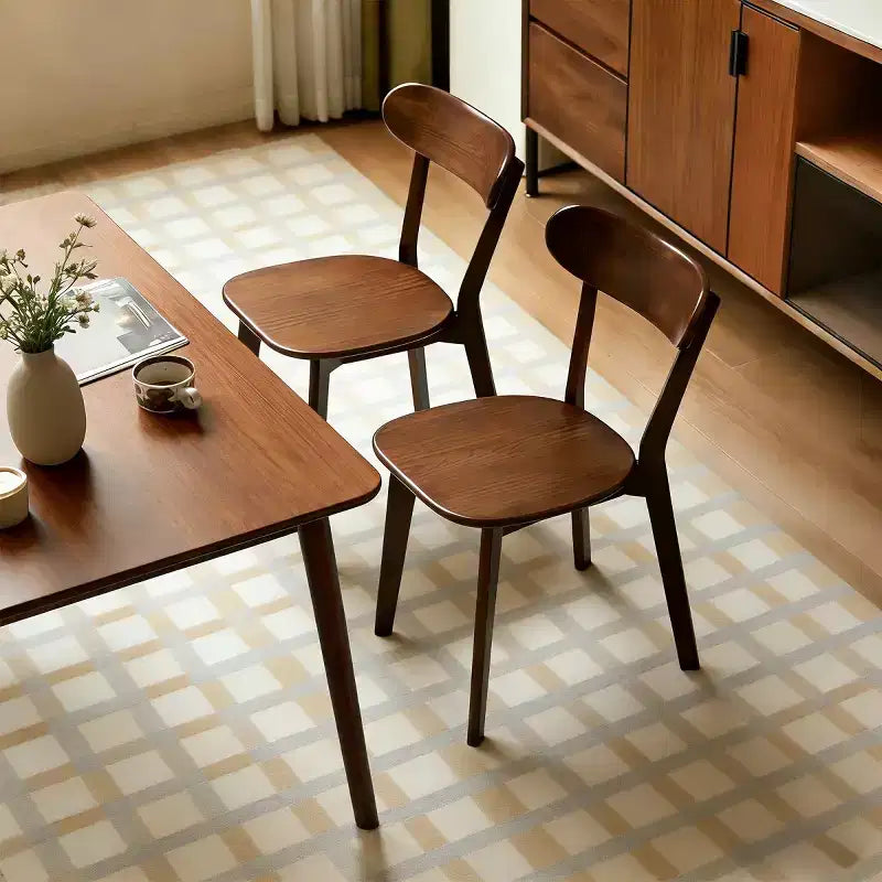 Zestaw 2 krzeseł do jadalni Mid-Century Modern z litego drewna, krzesła kuchenne do jadalni, restauracji lub salonu – Panipeachy
