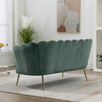 Mała dwuosobowa sofa do pokoju ze złotymi metalowymi nogami - 2 miejsca