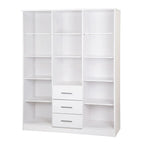 Palace Imports 100% szafa trzydrzwiowa Cosmo z litego drewna, z drzwiami z litego drewna lub lustrzanymi