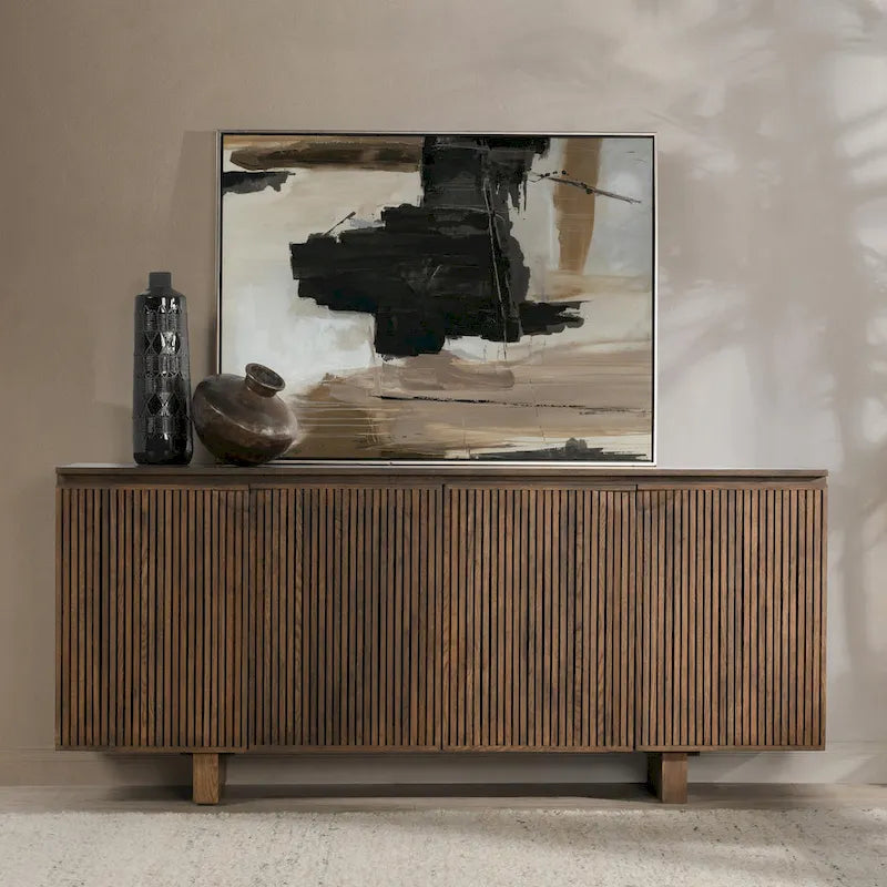 Klasyczna komoda bufetowa Classic Home Roya z forniru dębowego