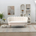 Mała dwuosobowa sofa do pokoju ze złotymi metalowymi nogami - 2 miejsca