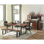 Czarna, 4-drzwiowa komoda bufetowa Kappelman Grey z drewna sheesham