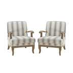 Zestaw 2 foteli Rinaldo Farmhouse z poliestru z nogami z litego drewna od HULALA HOME