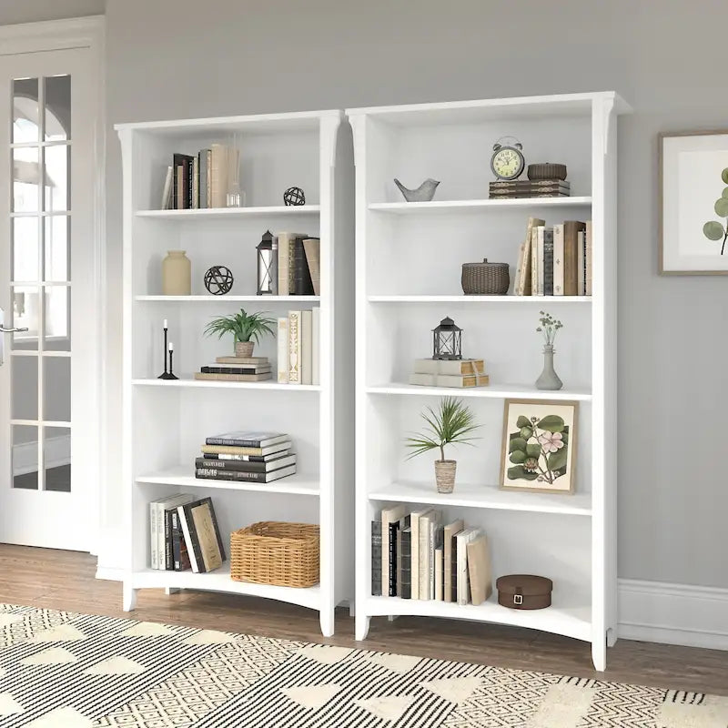 Wysoka regała Salinas na 5 półek (zestaw 2 szt.) marki Bush Furniture