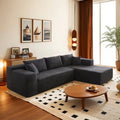HOOOWOOO Nowoczesna narożna sofa modułowa w stylu minimalistycznym, wykonana z sztruksu, do salonu