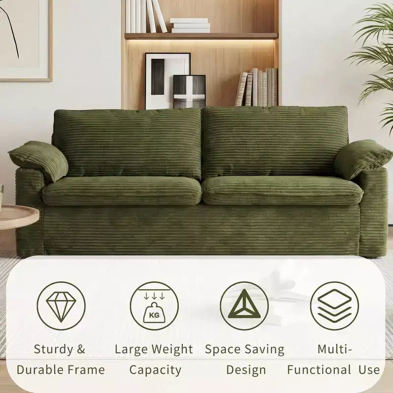 Sofa dwuosobowa Dyonery 86 Cloud, głębokie siedzisko i szerokie poduszki podłokietników, solidna rama, ergonomiczna i przewiewna konstrukcja