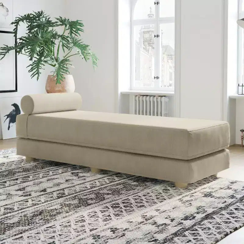Leżanka / Rozkładana sofa dwuosobowa – mikrowelur