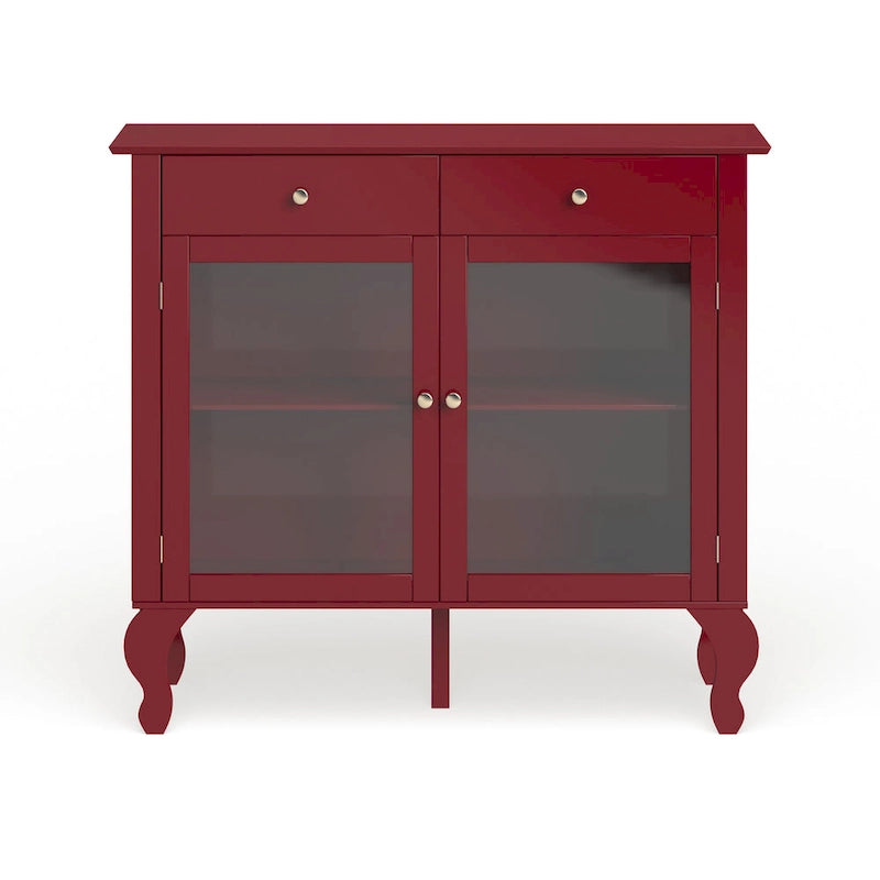 Komoda/buffet Copper Grove Rawdon z przeszklonym frontem
