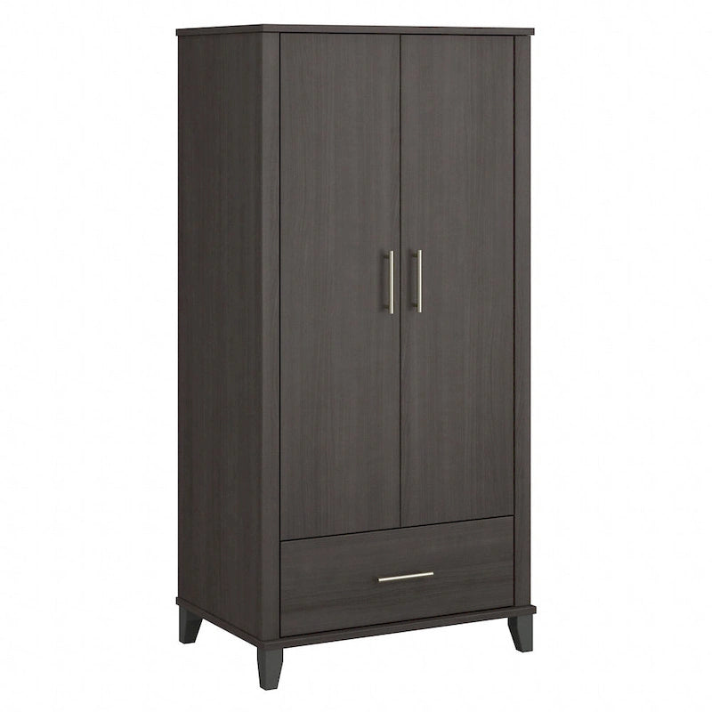 Wysoka szafka do przedpokoju Somerset z drzwiczkami i szufladą marki Bush Furniture