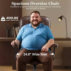 HOMLUX Wysokie krzesło biurowe z funkcją odchylania, ergonomiczne krzesło biurkowe z wygodnym podparciem lędźwi i karku