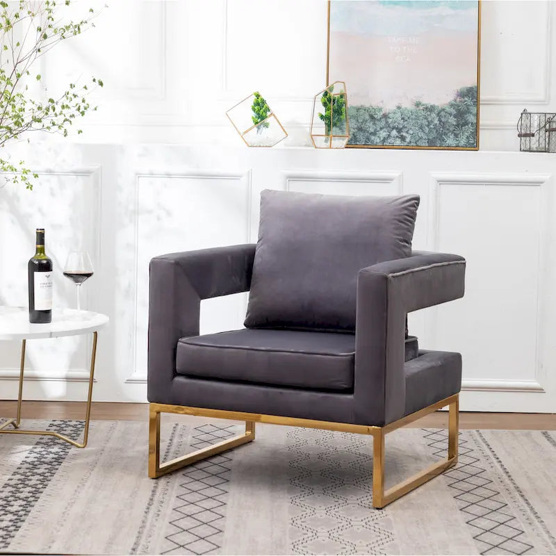 Nowoczesny tapicerowany fotel akcentowy Roundhill Furniture Lenola