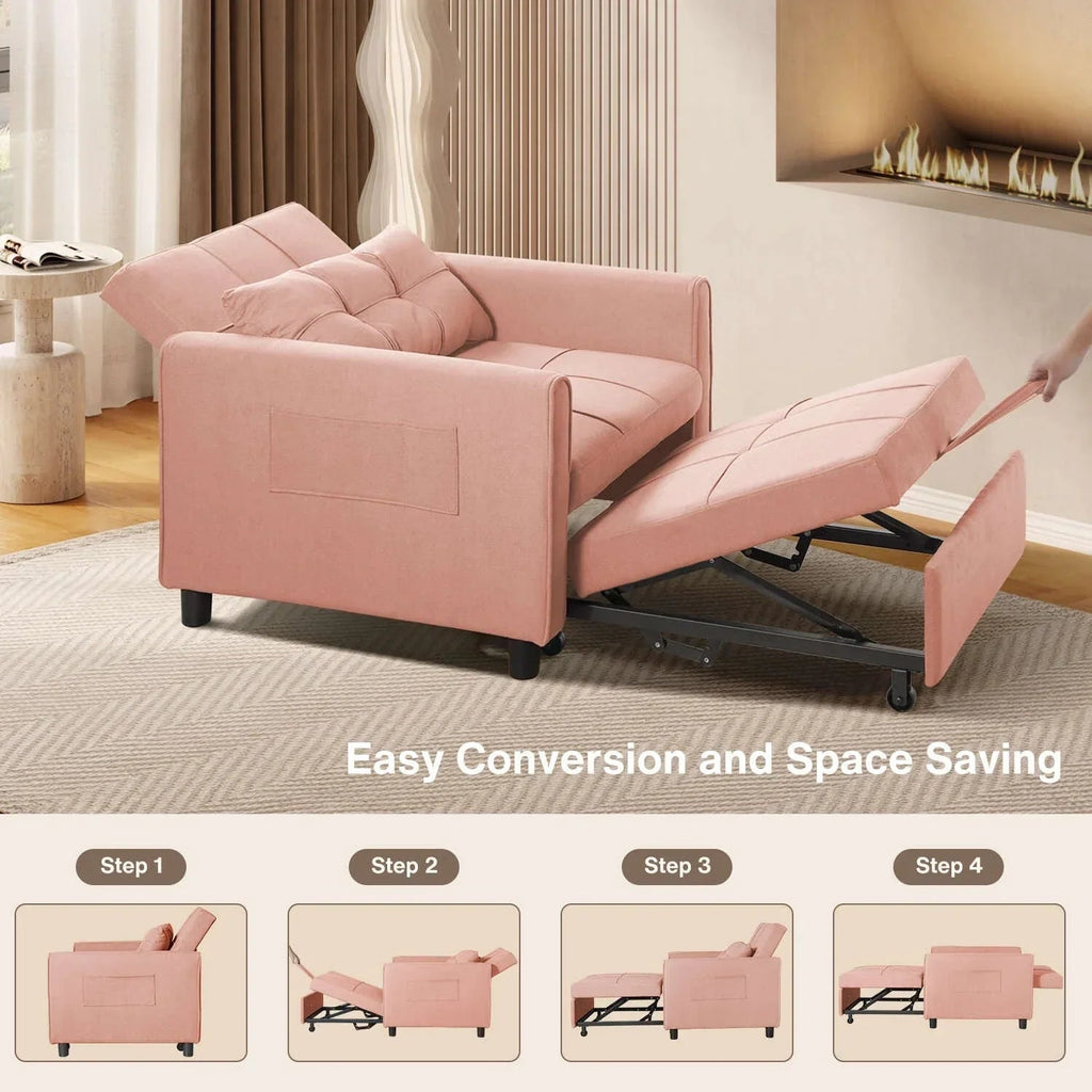 Wielofunkcyjna sofa 3 w 1 z funkcją spania, rozkładany fotel, składane łóżko do salonu