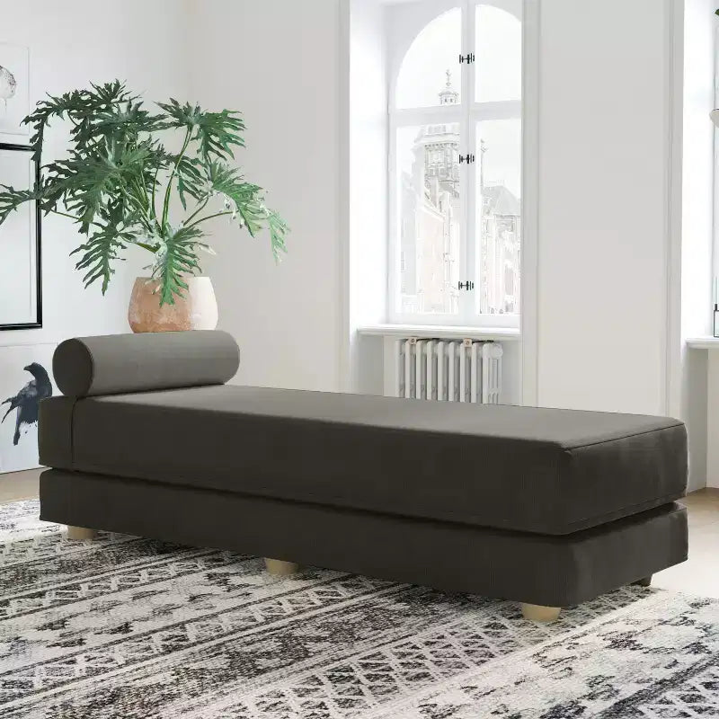 Leżanka / Rozkładana sofa dwuosobowa – mikrowelur
