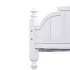 Rama łóżka platformowego Queen w stylu vintage – lite drewno sosnowe, zagłówek z płyty MDF, nie wymaga stelaża