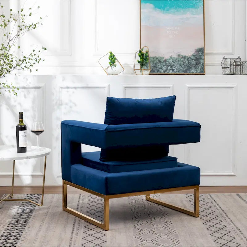 Nowoczesny tapicerowany fotel akcentowy Roundhill Furniture Lenola