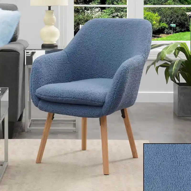 Wingback Sherpa Accent Armchair