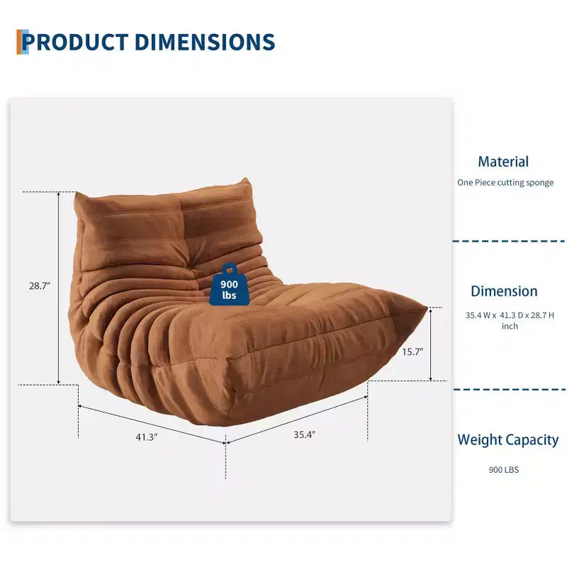 Modułowa sofa segmentowa, sofa Togo z głębokim siedziskiem