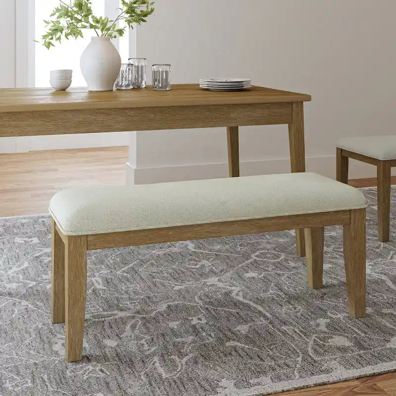 Rustic Farmhouse Design Solid Wood Dining Bench
