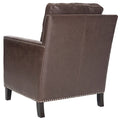Peach Pink and White Polyester Fabric Club Chair - 28.5 x 31.9 x 38.2