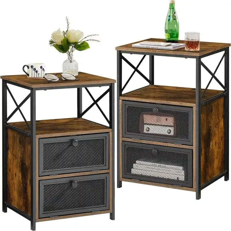odern Night Stand with Storage Space