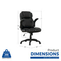 Ergonomic High-Back Executive Office Chair with Padded Armrests