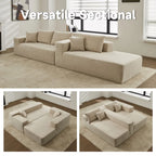 Nowoczesna tapicerowana sofa typu chaise longue z poduszkami do salonu
