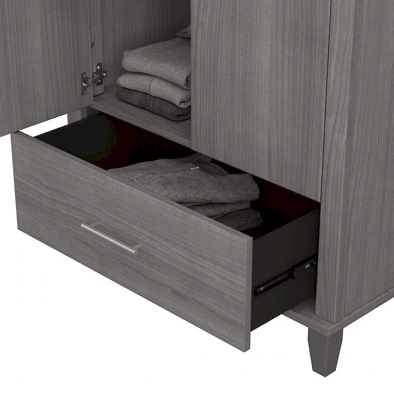 Wysoka szafka do przedpokoju Somerset z drzwiczkami i szufladą marki Bush Furniture
