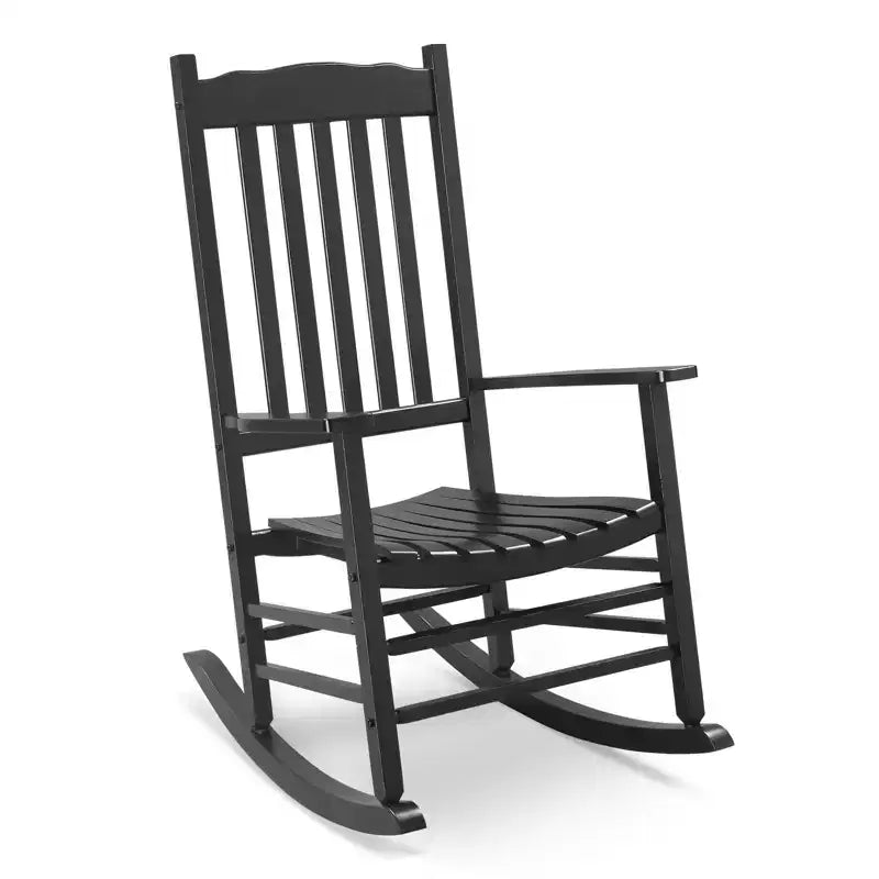 Karl Home | 24-calowy bujany fotel tarasowy z litego drewna