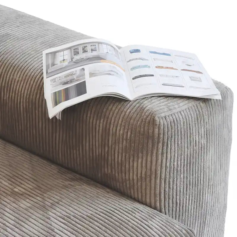 141.73 Modułowa sofa narożna, sofa z prążyniny w kształcie litery U z pufami