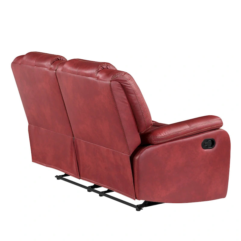 Dwuosobowa sofa rozkładana ręcznie Steve Silver Kameryn ze skóry ekologicznej