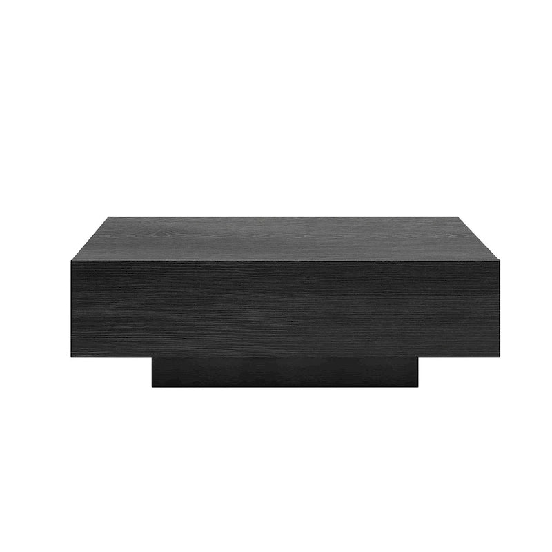 Stolik kawowy w stylu Mid-Century ModernMinimalistyczny stolik kawowy z forniru z miejscem do przechowywania do salonu, w pełni zmontowany