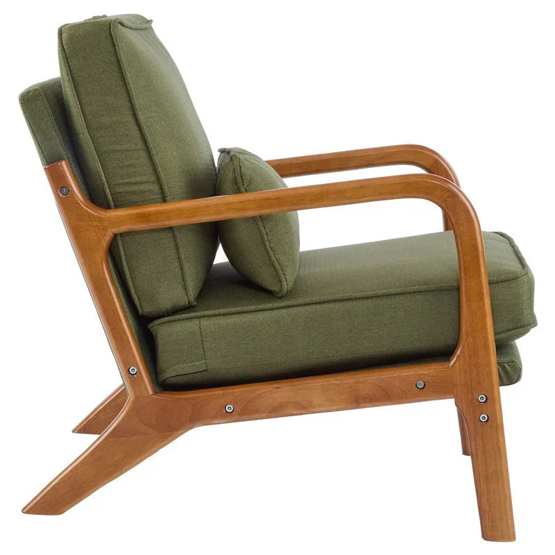 Tapicerowany fotel w stylu Mid-Century Modern