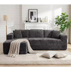 Modułowa sofa narożna Celebalcony 103 bez stelaża, narożnik w kształcie litery L z 2 uchwytami na kubki, miękka welurowa sofa niczym chmura do salonu, bez montażu