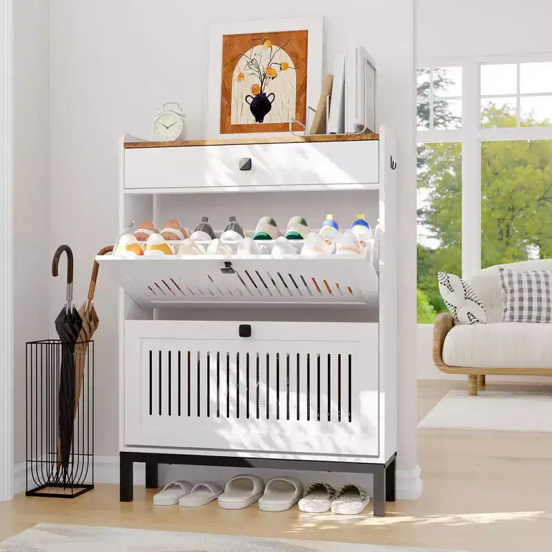 Nowoczesna drewniana szafka na buty, regulowany półka, wolnostojący nowoczesny design, do przedpokoju, salonu