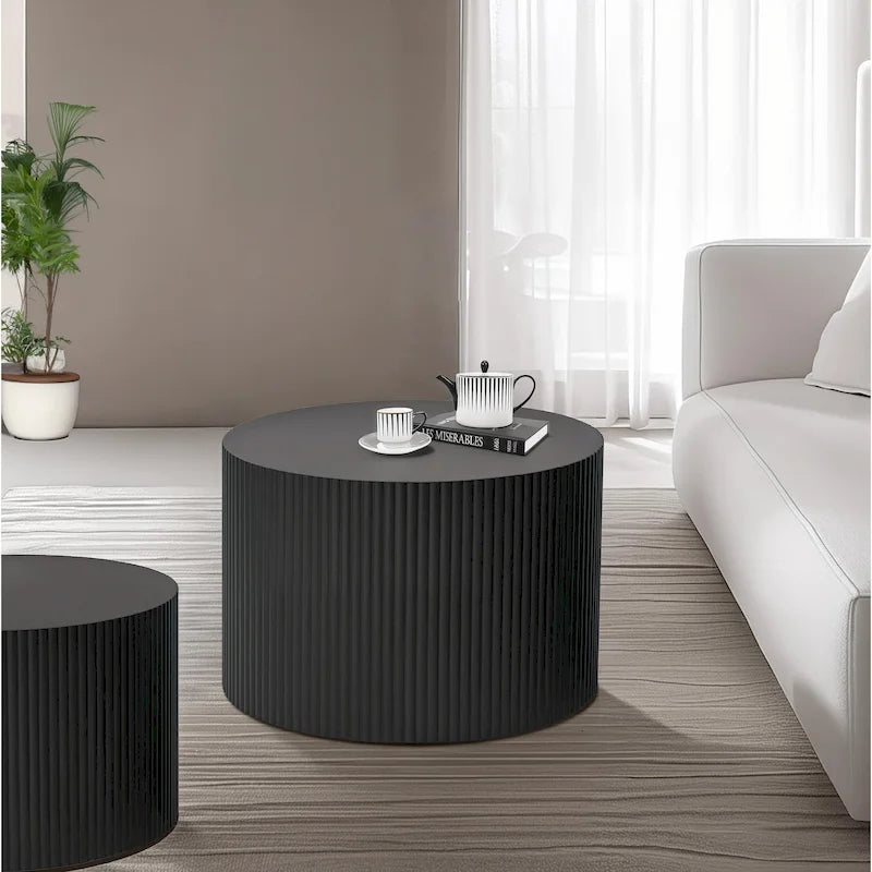 Zestaw 3 wsuwanych stolików kawowych Wave Stripe