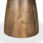 Stół do jadalni Allyson Round Medium Brown z różowym marmurowym postumentem - 42.0L x 42.0W x 30.0H