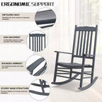 Karl Home | 24-calowy bujany fotel tarasowy z litego drewna