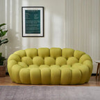 Dwuosobowa sofa typu bubble, zakrzywiona, o strukturze plastra miodu, z tkaniny 3D, do salonu, pokoju dziennego, mieszkania