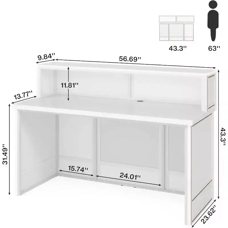 Lampa recepcyjna Lantine z ladą
