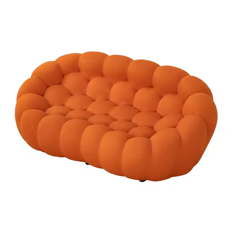 Nowoczesna 2-osobowa sofa tapicerowana Bubble z tkaniny 3D o strukturze siateczki do salonu