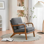 Tapicerowany fotel w stylu Mid-Century Modern