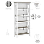 Zestaw regałów na książki Key West 5 półek marki Bush Furniture