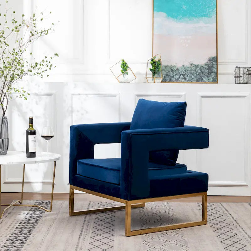 Nowoczesny tapicerowany fotel akcentowy Roundhill Furniture Lenola