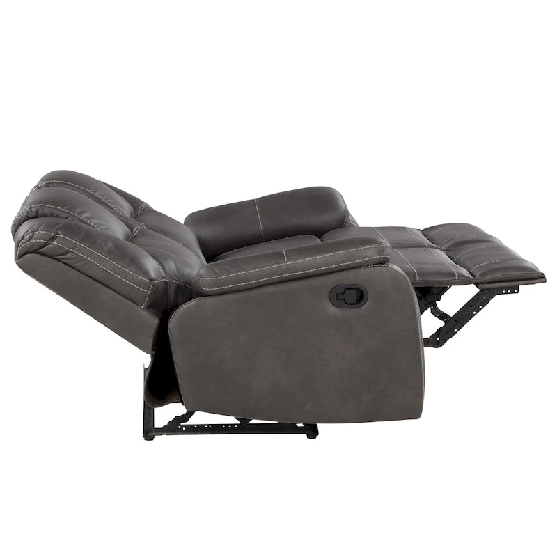 Dwuosobowa sofa rozkładana ręcznie Steve Silver Kameryn ze skóry ekologicznej