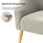 Zestaw 2 foteli Sheila Modern 30 W Boucle z nogami z litego drewna od HULALA HOME