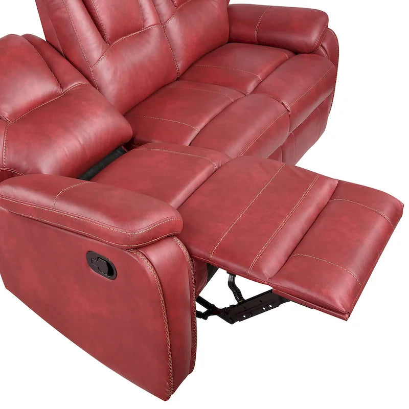 Dwuosobowa sofa rozkładana ręcznie Steve Silver Kameryn ze skóry ekologicznej