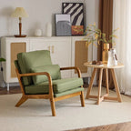 Tapicerowany fotel w stylu Mid-Century Modern