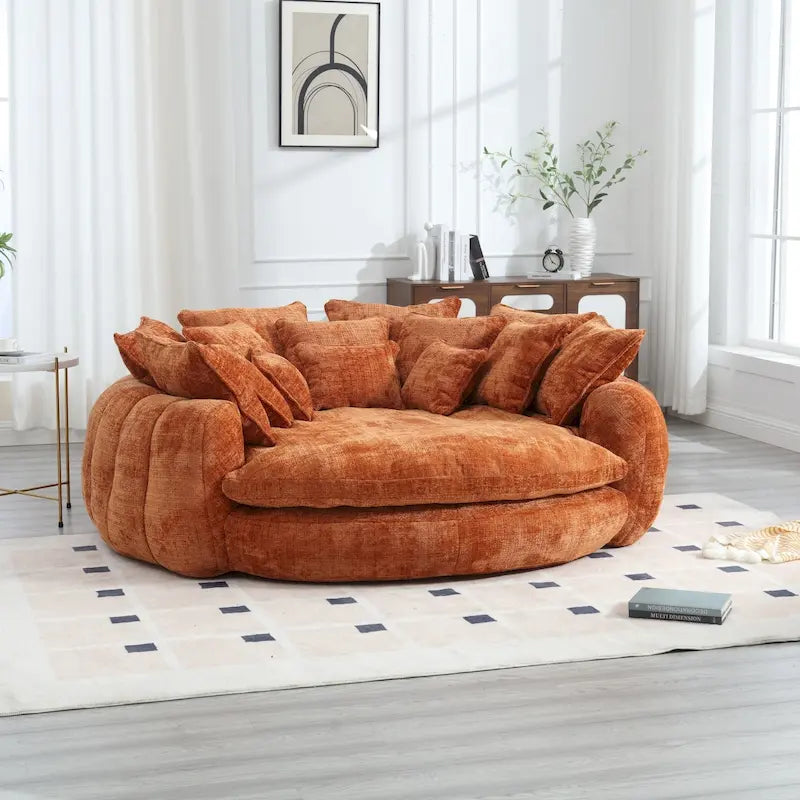 Wygodna dwuosobowa sofa z funkcją spania typu Loaf, duża sofa z funkcją spania i podłokietnikami